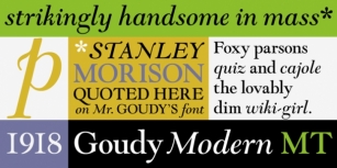 Goudy Modern MT Font Download