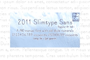 2011 Slimtype Sans Family Font Download
