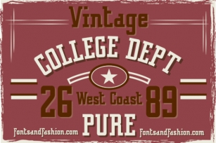 Vintage College Dept Pure Font Download
