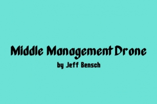 Middle Management Drone Font Download