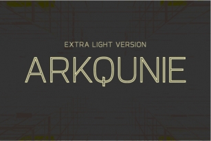Arkqunie Outline Extra Light Font Download