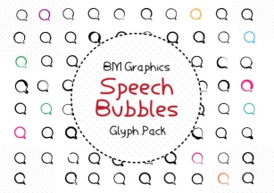 BM Graphics - Speech Bubbles Font Download