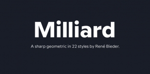 Milliard Font Download