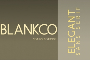 Blankco Semi-Bold Font Download