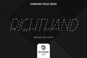 Righ tHand Hairline Italic Dash Font Download