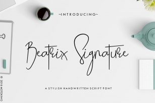 Beatrix Signature Font Download