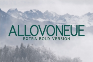 Allovoneue Extra Bold Font Download