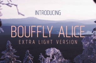 Bouffly Alice Extra Light Font Download