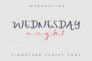 Wednesday Night Font Download