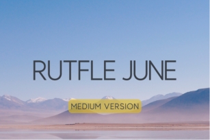 Rutfle June Medium Font Download