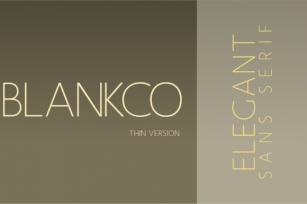 Blankco Thin Font Download