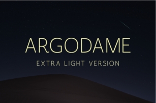 Argodame Extra Light Font Download