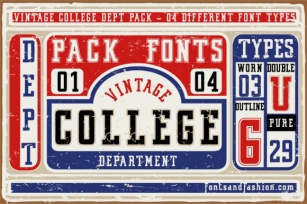 Vintage College Font Download