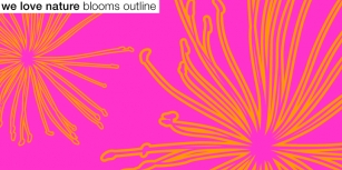 We Love Nature Blooms Outline Font Download