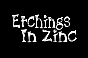 KB3 Etchings In Zinc Font Download