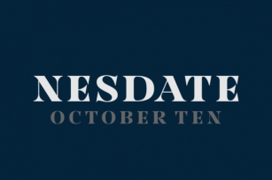 Nesdate October Ten Font Download