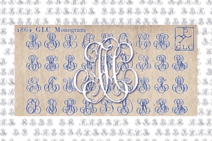 1864 GLC Monogram Family Font Download