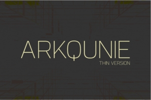 Arkqunie Thin Font Download