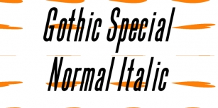 Gothic Special Normal Italic Font Download