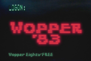 Wopper '83 Font Download