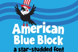 American Blue Block Font Download