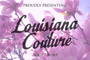 Louisiana Couture Script Font Download