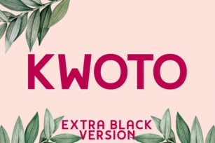Kwoto Extra Black Font Download