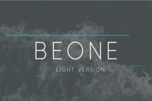 Beone Light Font Download