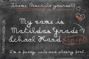 Matilda's Grade School Hand Script Font Download