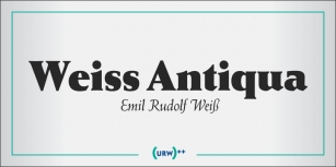 Weiss Antiqua Font Download