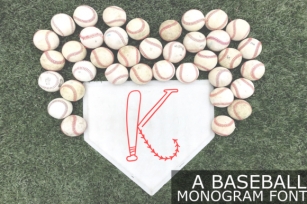 Baseball Monogram Font Download