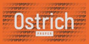 Ostrich Proper Font Download