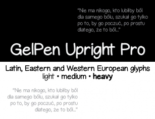 GelPen Upright Pro Font Download