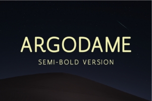 Argodame Semi-Bold Font Download