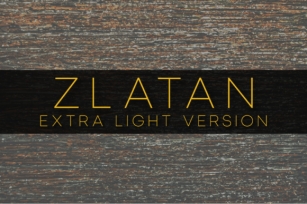 Zlatan Extra Light Font Download