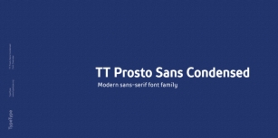 TT Prosto Sans Condensed Font Download