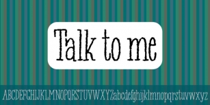 Talk To Me Font Download