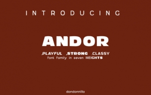 Andor Family Font Download