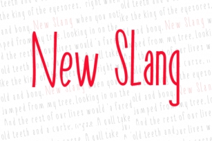New Slang Family Font Download