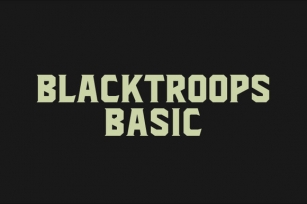 Blacktroops Basic Font Download