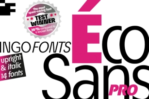 Éco Sans Pro Upright & Italic Font Download