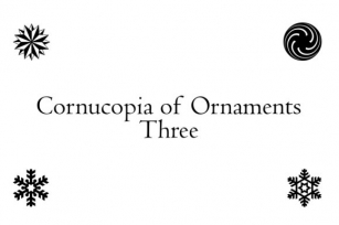 Cornucopia of Ornaments Three Font Download