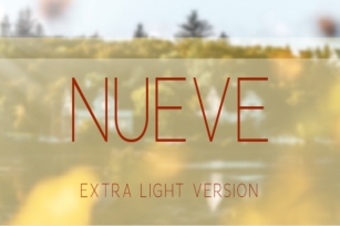 Nueve Extra Light Font Download