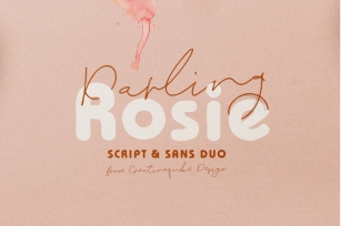 Darling Rosie Font Duo + Watercolor Font Download