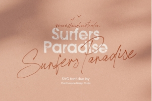 Surfers Paradise SVG Font Duo Font Download