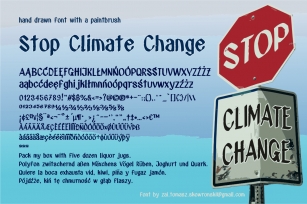 Stop Climate Change Font Download