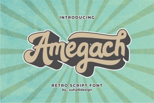Amegach Vintage Retro Font Download