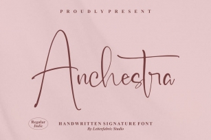 Anchestra Handwritten Signature Font Font Download