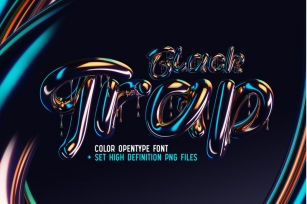 Black Trap - Color Bitmap Font Font Download