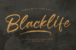 Blacklife Hand Brush Script Font Font Download